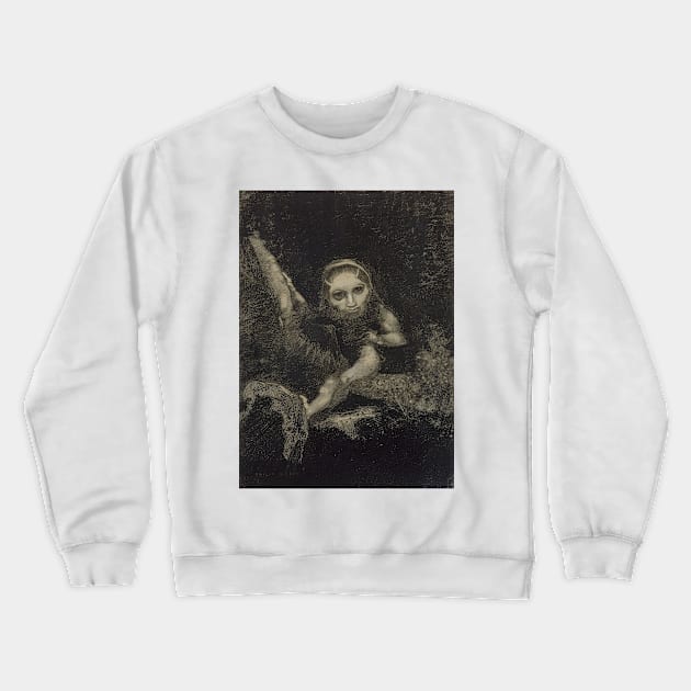 Caliban by Odilon Redon Crewneck Sweatshirt by Classic Art Stall